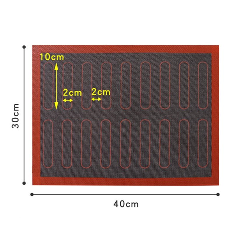 Tapis de cuisson antiadhésif en Silicone et fibre de verre perforé 40x30cm - Cuisinalaise