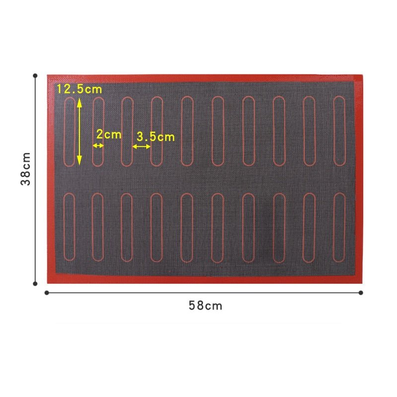 Tapis de cuisson antiadhésif en Silicone et fibre de verre perforé 40x30cm - Cuisinalaise